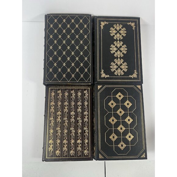 Lot Of 4 Franklin Library Full Leather Books Vintage Decor Collectible Hardcover - Picture 6 of 6